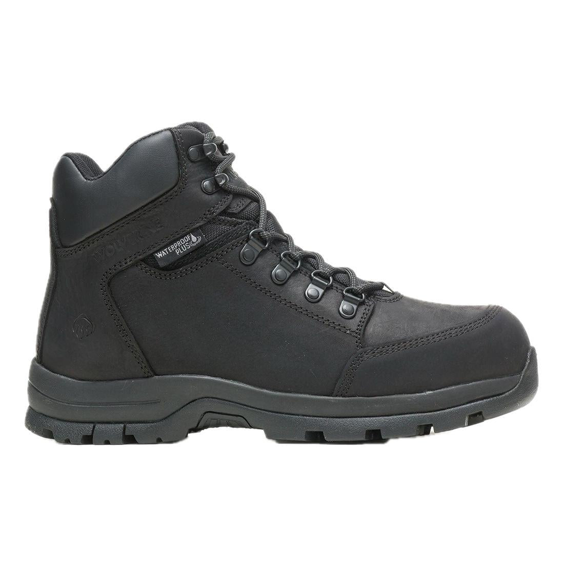 Wolverine Grayson Waterproof Steel-Toe Mid Work Boot Black steel toe,W211042 Cover Image