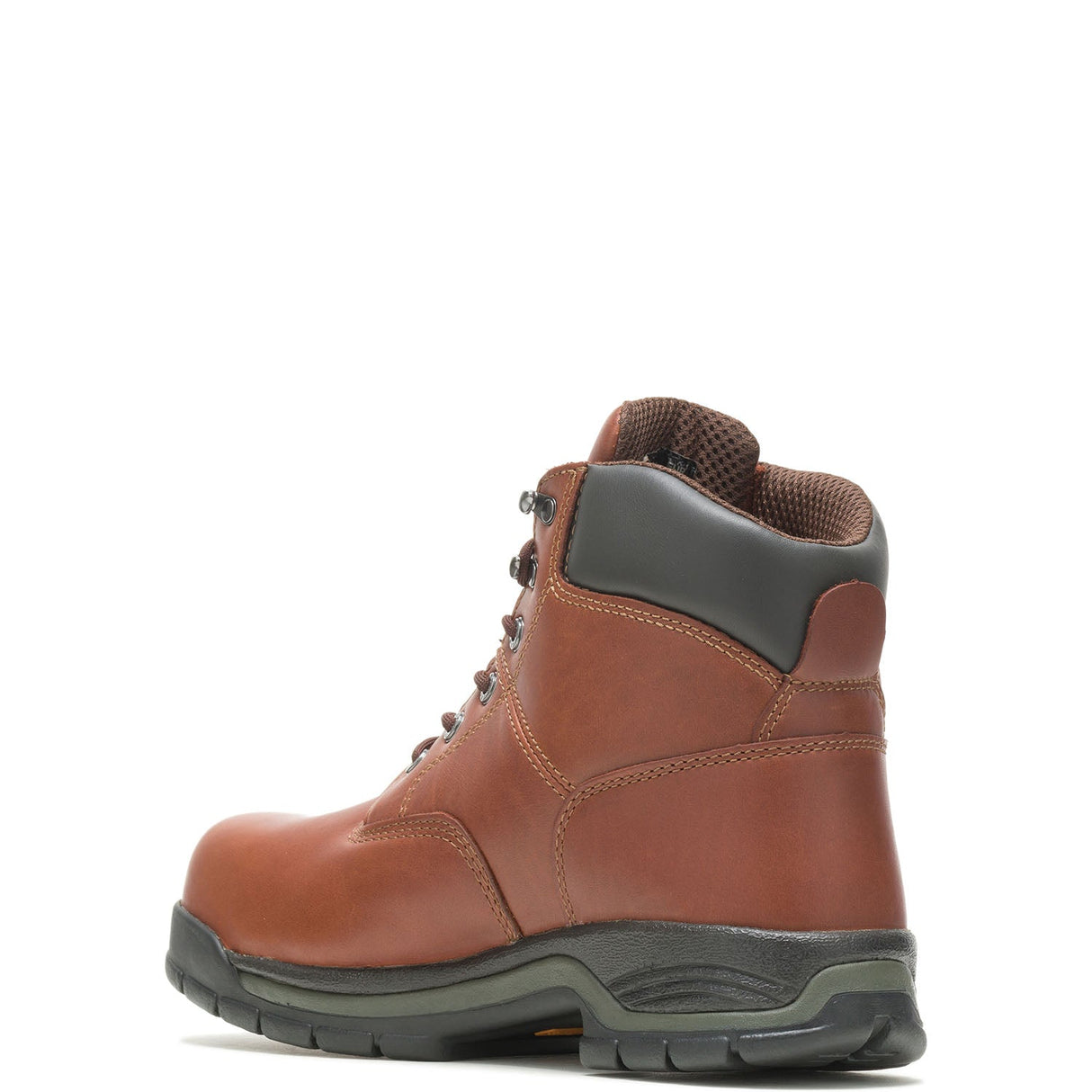 Wolverine Harrison Steel-Toe Work Boot Brown steel toe,W04904 Heel Image
