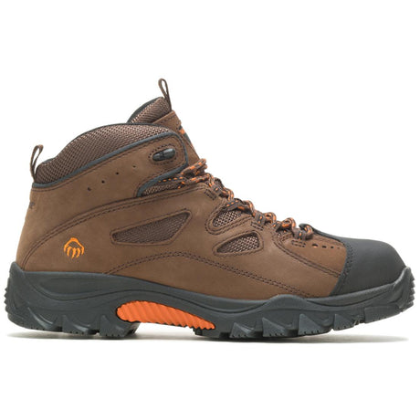 Wolverine Hudson EH Steel-Toe Work Boot Dark Brown Profile View