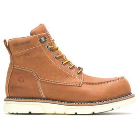 Wolverine I-90 DuraShocks® 6" Moc Toe CarbonMax® Waterproof Work Boot – Gold Profile View