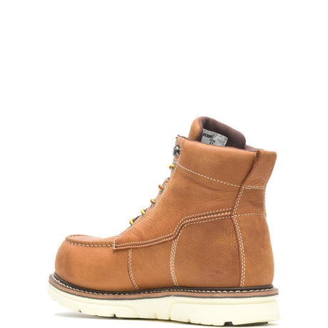 Wolverine I-90 DuraShocks® 6" Moc Toe Waterproof Soft Toe Work Boot – Tan Soft-Toe,W200051 Heel Image