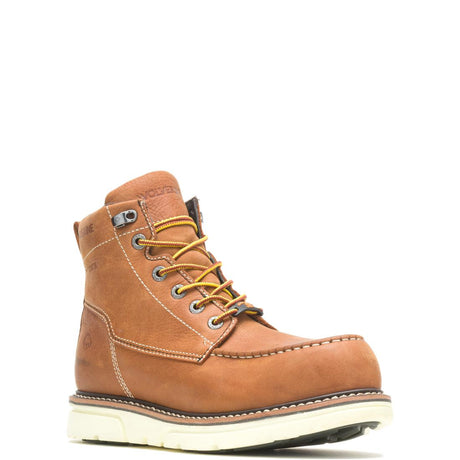 Wolverine I-90 DuraShocks® 6" Moc Toe Waterproof Soft Toe Work Boot – Tan Soft-Toe,W200051 Medial Image