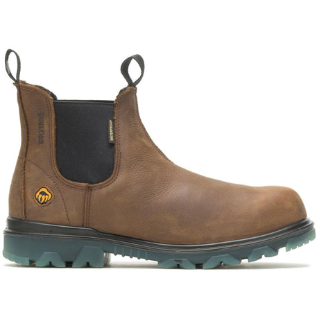 Wolverine I-90 EPX 6" Waterproof CarbonMax Chelsea Work Boot Brown Profile View