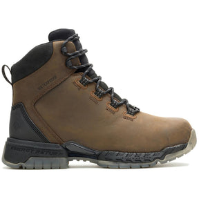 Wolverine I-90 Rush Max Waterproof CarbonMax Work Boot Dark Coffee Profile View