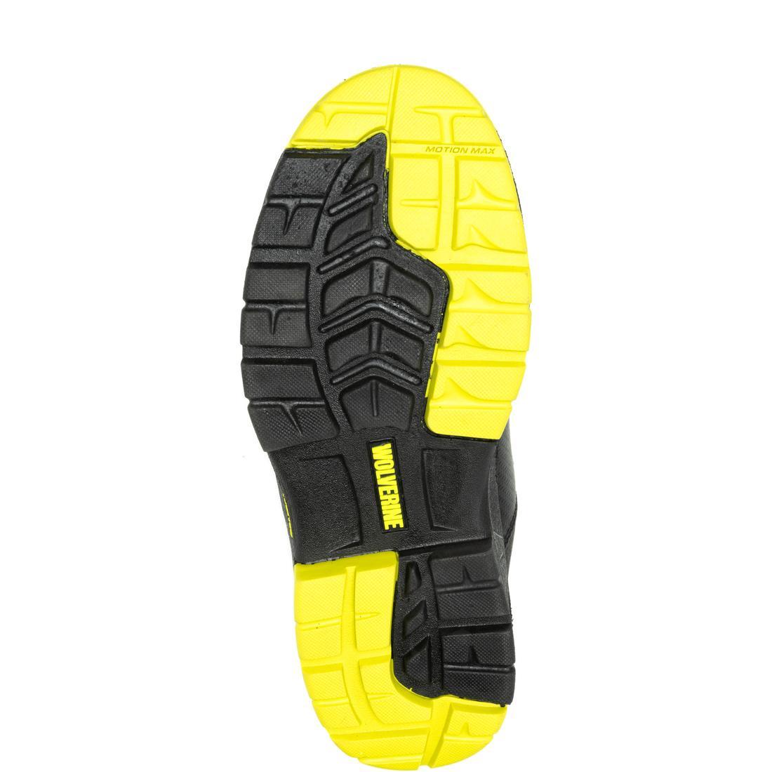 Wolverine Overpass 6" CarbonMax Work Boot Black/Lime W241171 Sole Image