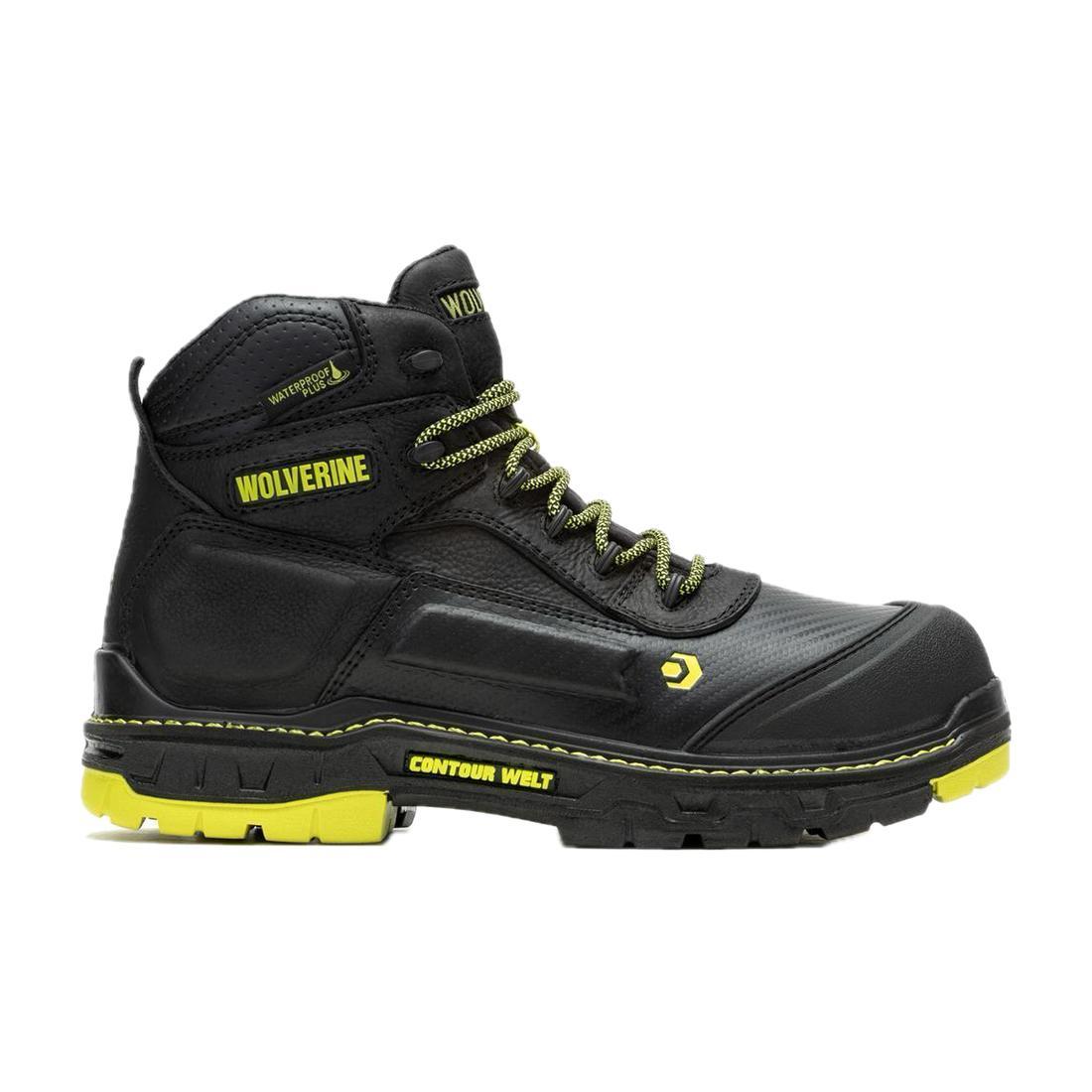 Wolverine Overpass 6" CarbonMax Work Boot Black/Lime W241171 Cover Image
