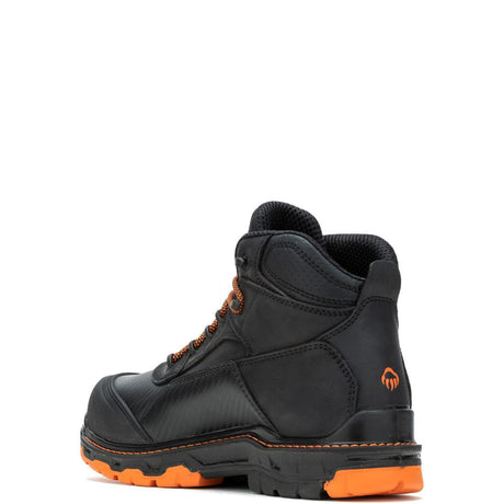 Wolverine Overpass 6" CarbonMax Work Boot Black/Orange W241180 Heel Image