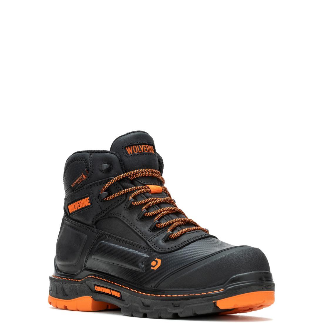 Wolverine Overpass 6in WP CarbonMax Boot - Blk/Orange – Steel Toes