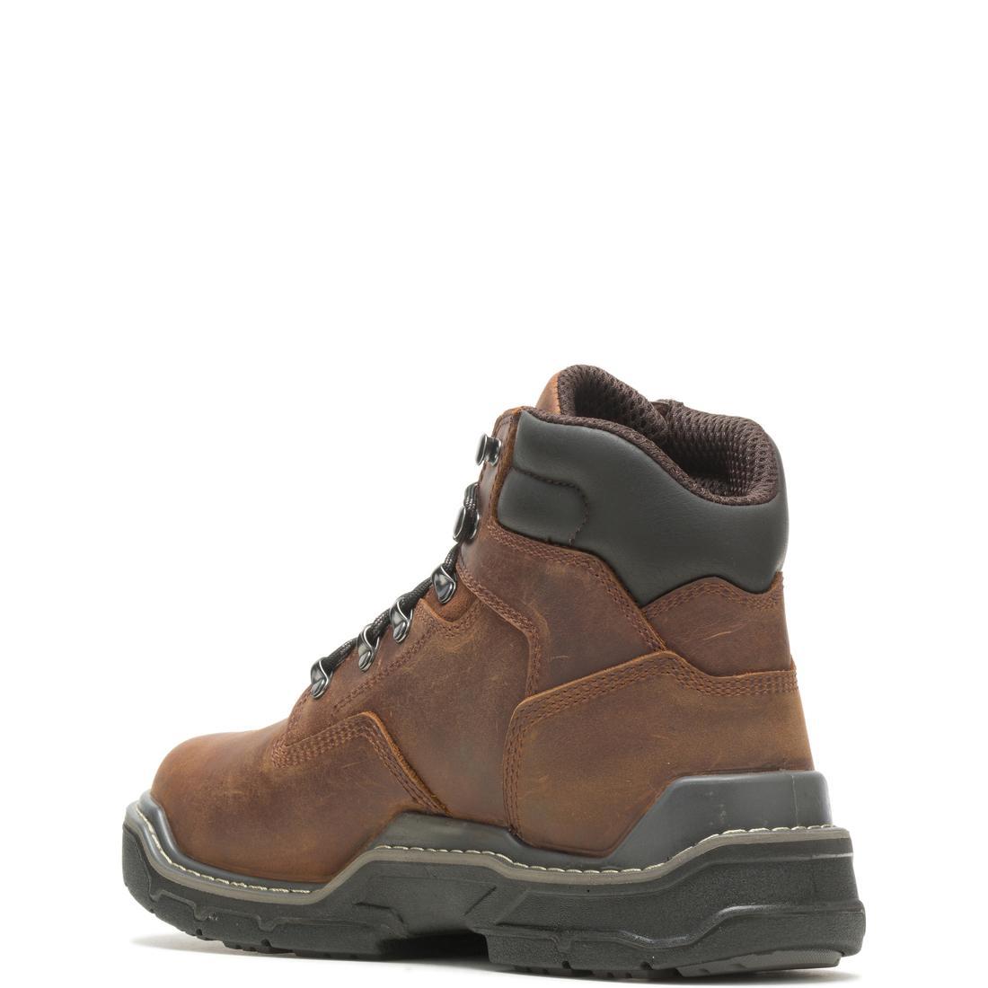 Wolverine Raider DuraShocks® Waterproof 6" CarbonMax® Met-Guard Work Boot – Peanut W211165 Heel Image