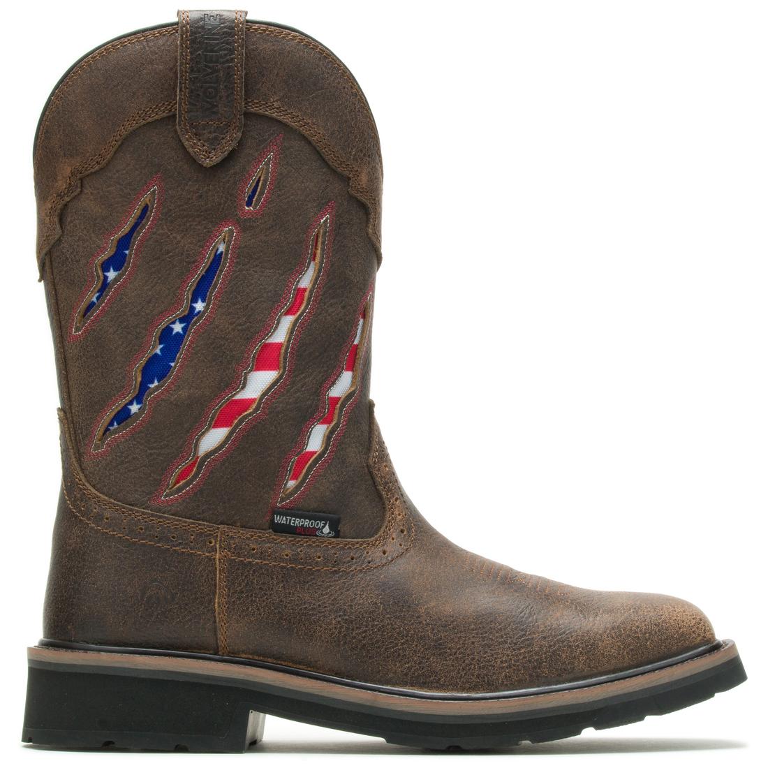 Wolverine Rancher Claw Steel-Toe Waterproof Pull-On Wellington Work Boot Profile View