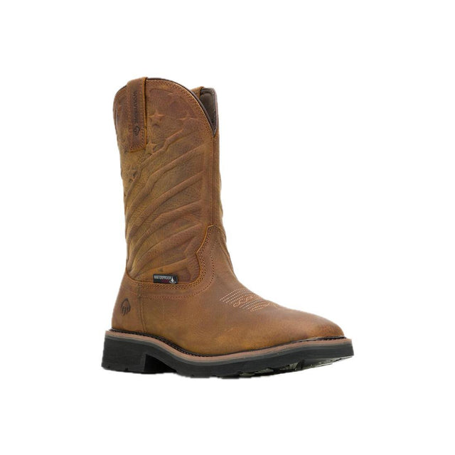 Wolverine Rancher Flag LX Soft-Toe Pull-On Wellington Work Boot Sudan Brown W240056 Cover Image