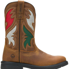 Wolverine Rancher Flag Steel-Toe Pull-On Wellington Work Boot Mexico Flag Profile View