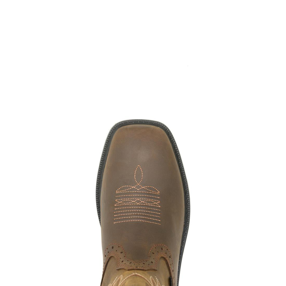 Wolverine Rancher Level Soft-Toe Pull-On Work Boot Dark Coffee W250069 Upper Image