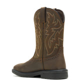Wolverine Rancher Level Soft-Toe Pull-On Work Boot Dark Coffee W250069 Heel Image