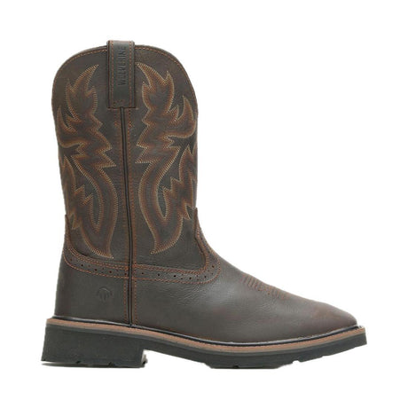 Wolverine Rancher Soft-Toe Pull-On Wellington Square Toe Work Boot Dark Brown/rust steel toe,W10704 Cover Image