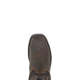Wolverine Rancher Soft-Toe Waterproof Pull-On Wellington Work Boot Black/Brown W10768 Heel Image