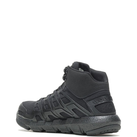 Wolverine Rev Vent UltraSpring™ DuraShocks® Mid CarbonMax® Work Boot – Black W211020 Heel Image
