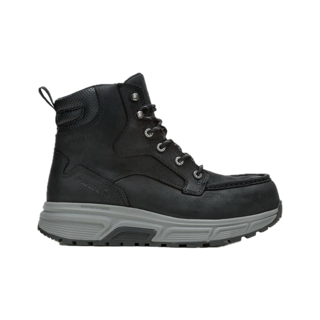 Wolverine Ride Wedge EnergyBound Moc Toe 6" Soft-Toe Work Boot Black W241152 Cover Image