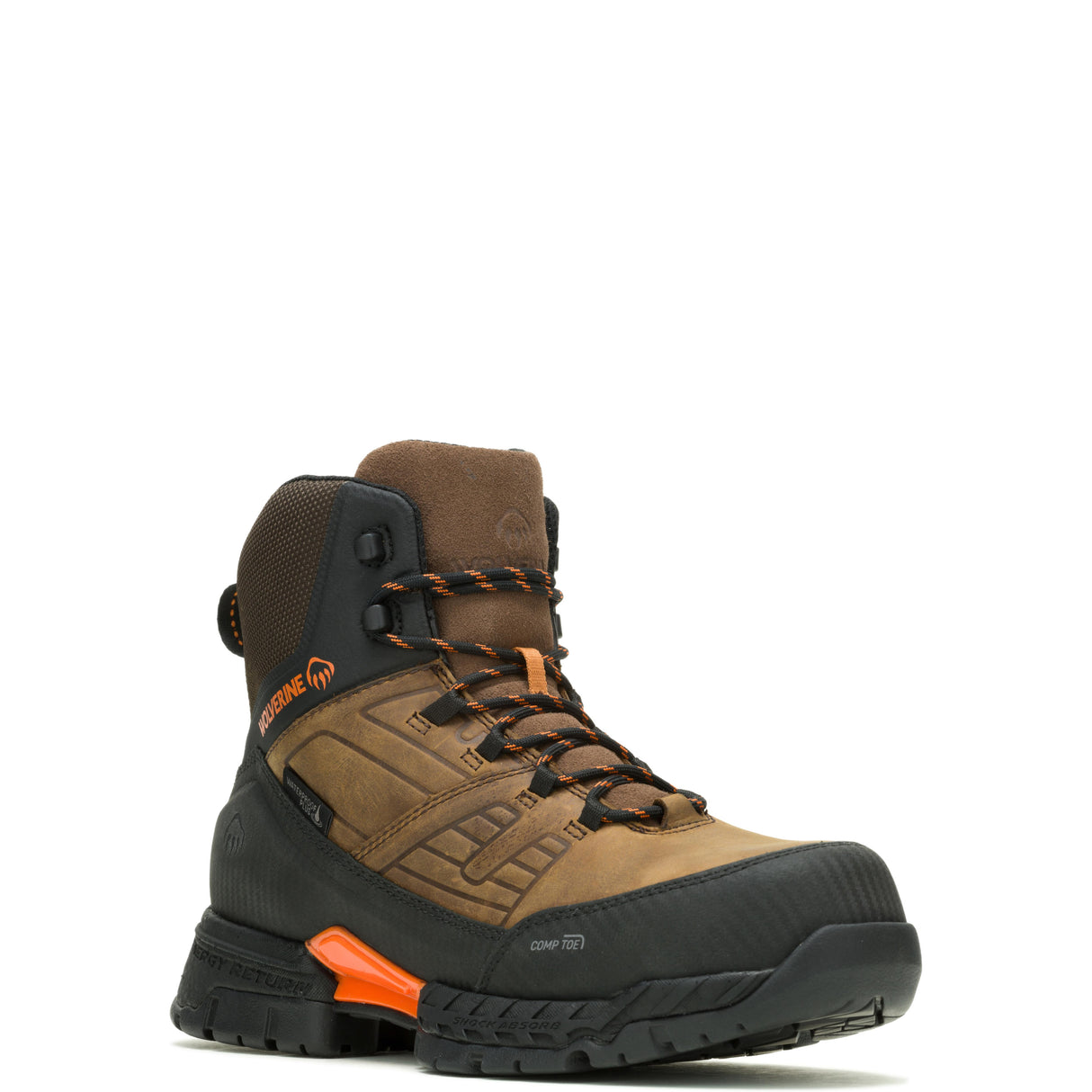 Wolverine Surge LX Energy Rebound CarbonMax Work Boot Brown W080166 Medial Image