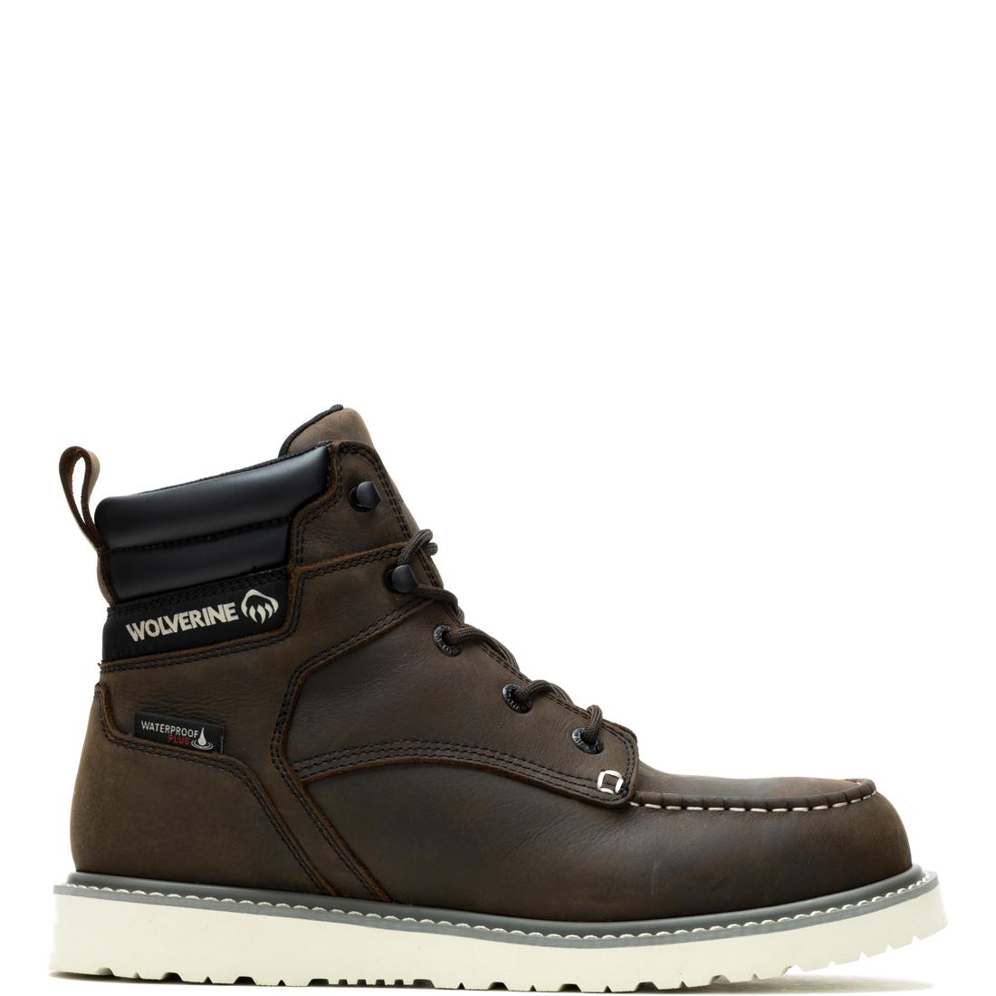 Wolverine Trade Wedge Moc-Toe 6" Soft-Toe Work Boot Dark Brown Soft-Toe,W230041 Cover Image