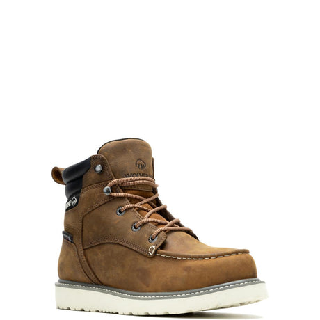 Wolverine Trade Wedge Moc-Toe 6" Soft-Toe Work Boot Sudan Brown Soft-Toe,W230042 Medial Image