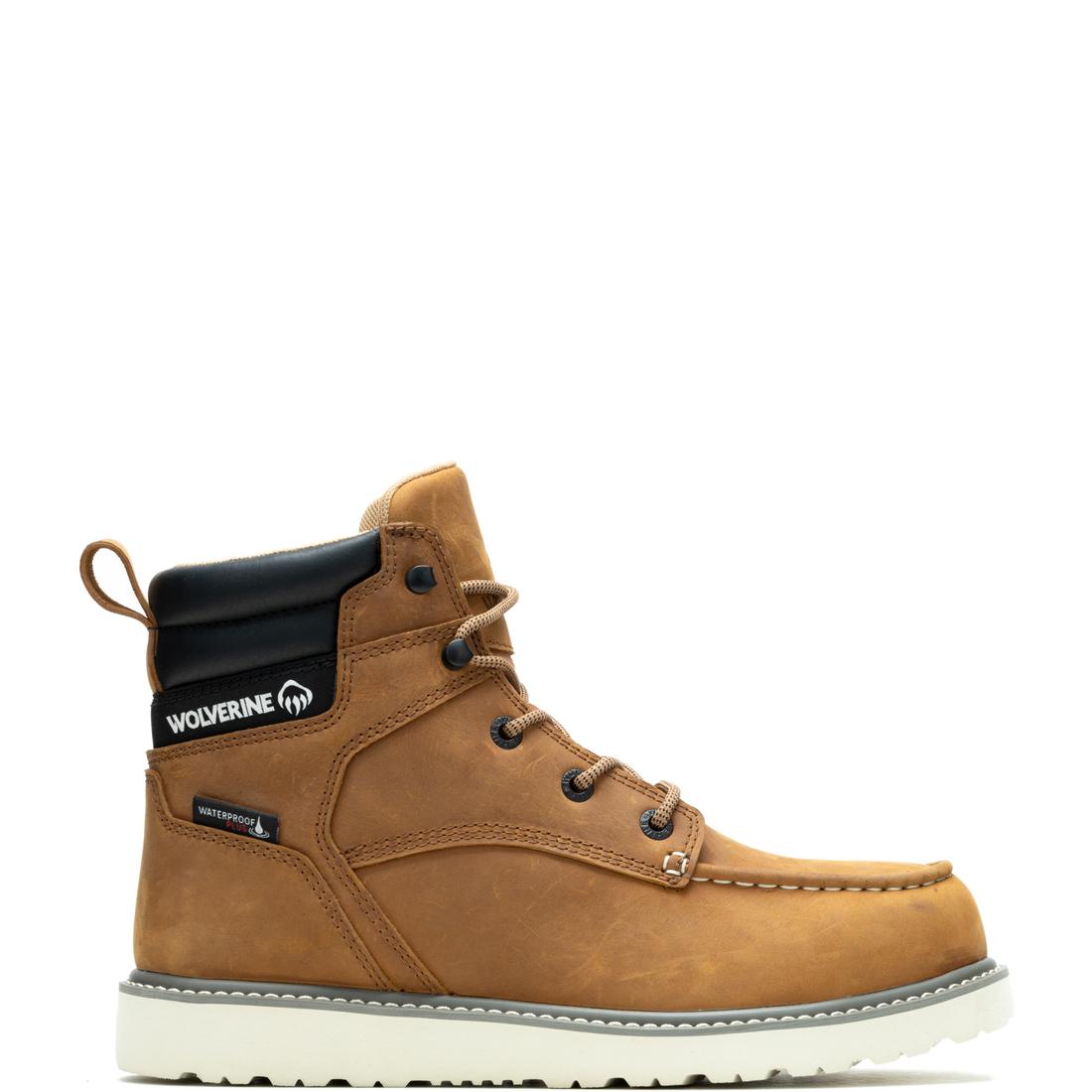 Wolverine Trade Wedge Moc-Toe 6" Soft-Toe Work Boot Wheat Soft-Toe,W230055 Cover Image