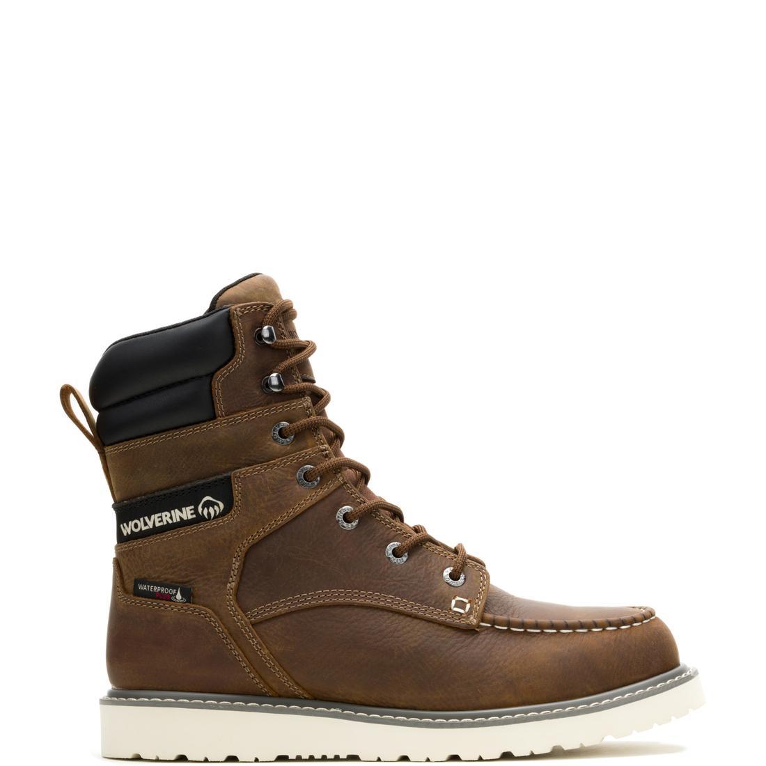 Wolverine Trade Wedge Moc-Toe 8" Steel-Toe Waterpoof Work Boot Sudan Brown Steel-Toe,W251055 Cover Image