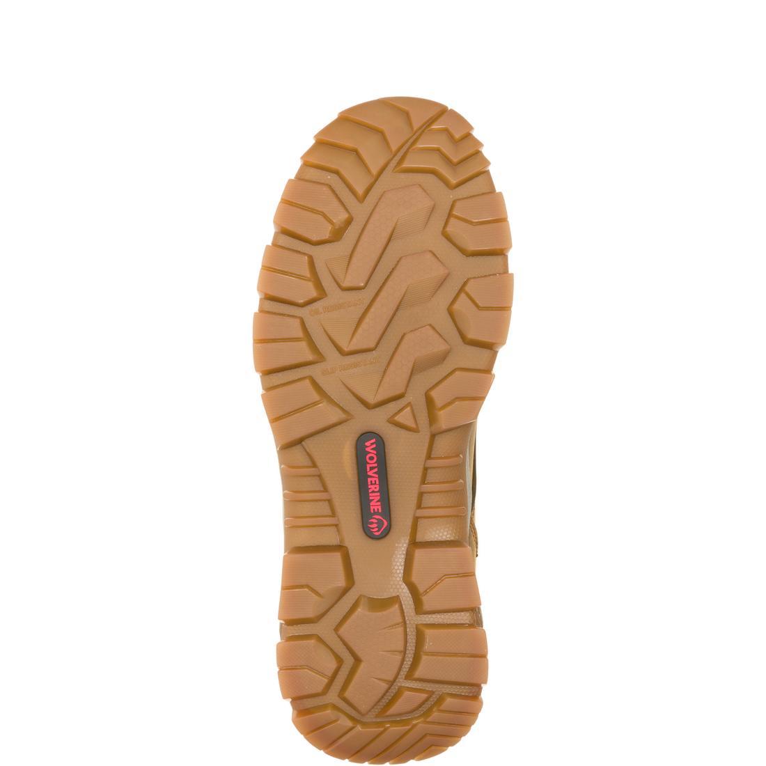 Wolverine Vantage Hyprest FT 6" Moc-Toe Soft-Toe Work Boot Tan Soft-Toe,W250005 Sole Image