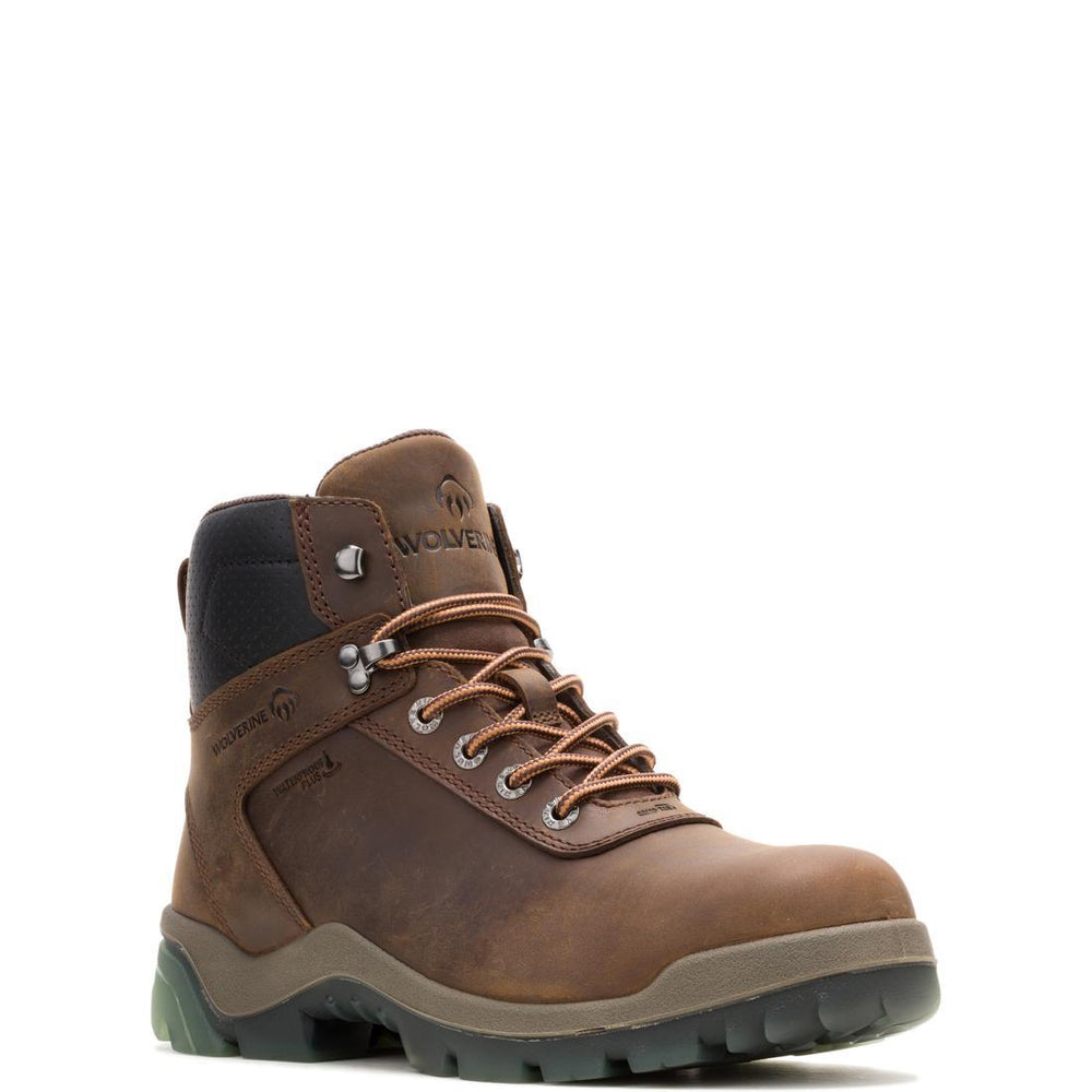 Wolverine Vantage Hyprest FT 6" Soft-Toe Work Boot Brown W251010 Medial Image