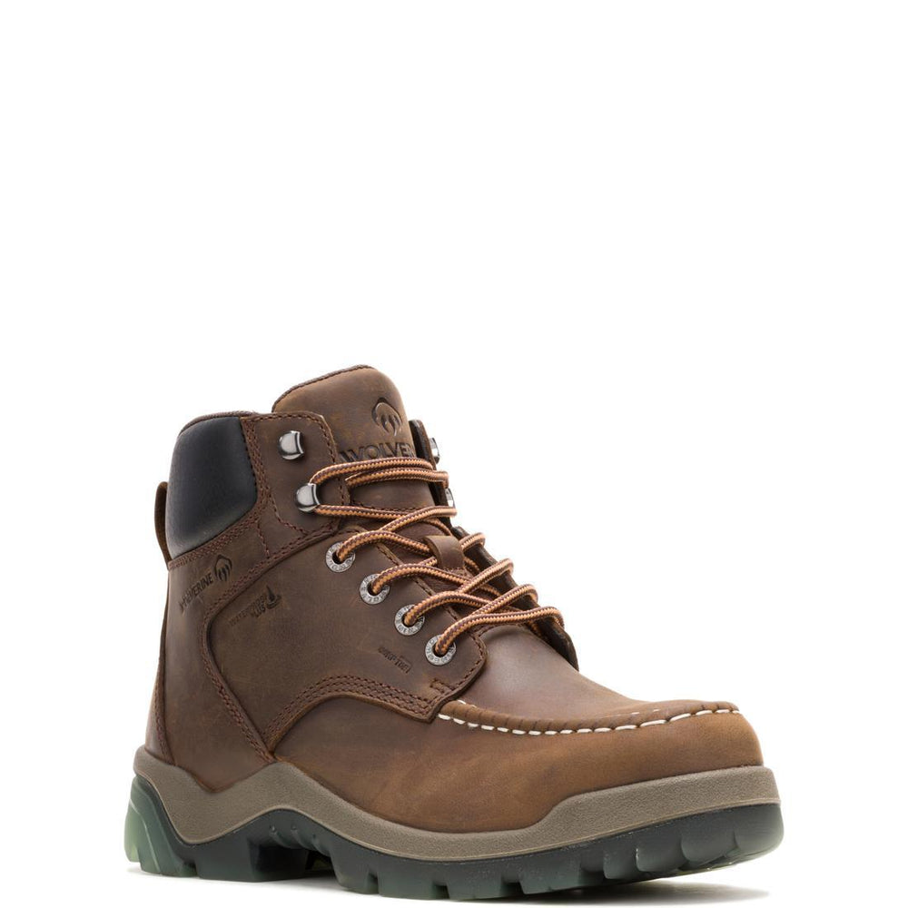 Wolverine Vantage Hyprest FT CarbonMax 6" Moc-Toe Work Boot Brown W251007 Medial Image