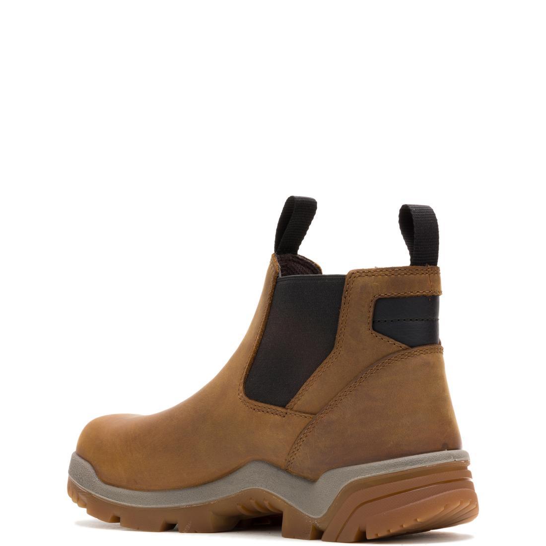 Wolverine Vantage Hyprest FT CarbonMax Chelsea Work Boot Tan W251004 Heel Image