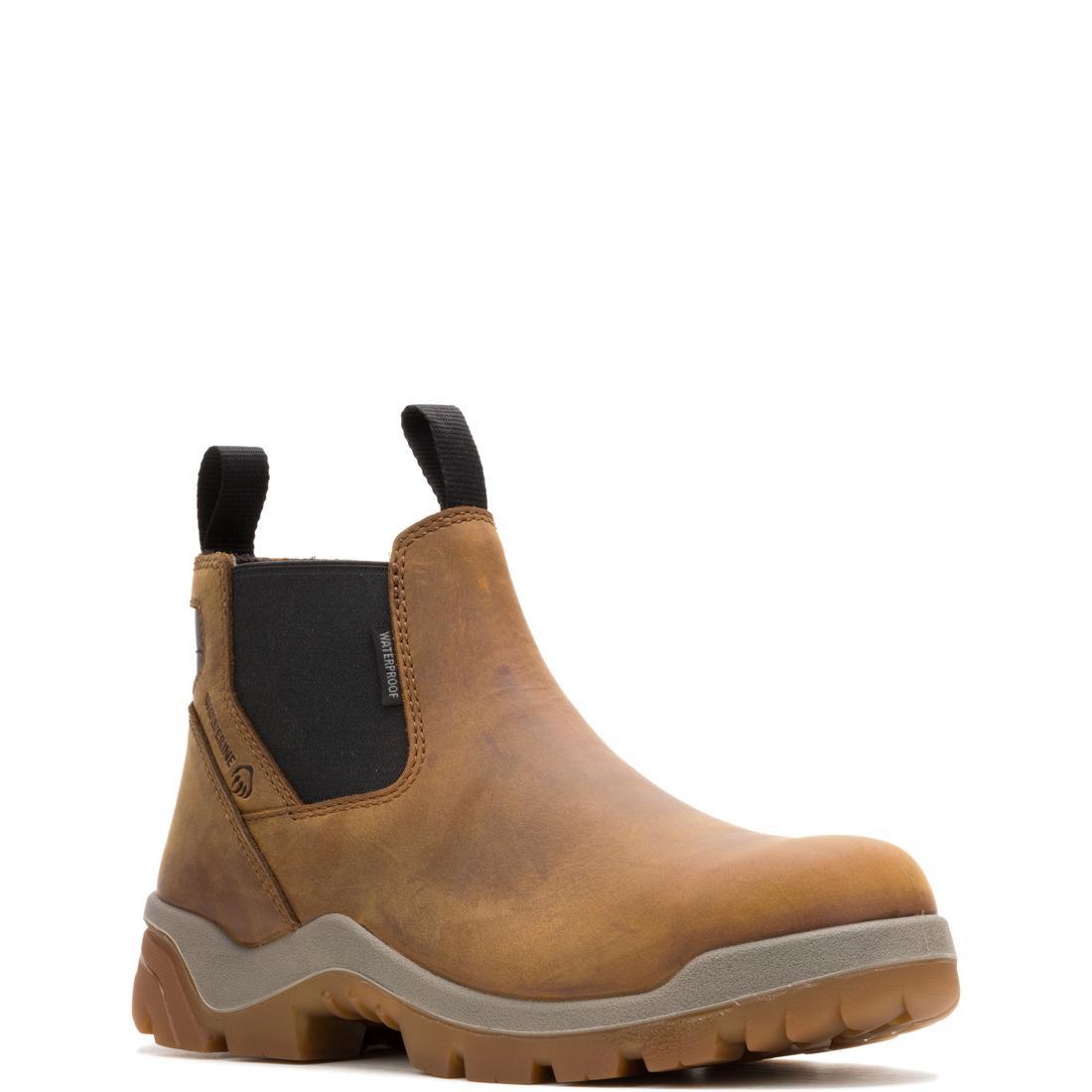 Wolverine Vantage Hyprest FT CarbonMax Chelsea Work Boot Tan W251004 Medial Image