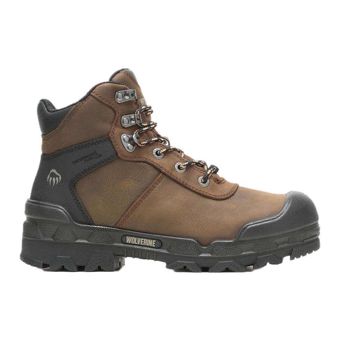 Wolverine Warrior Waterproof Met Guard CarbonMax Work Boot Dark Brown W10942 Cover Image
