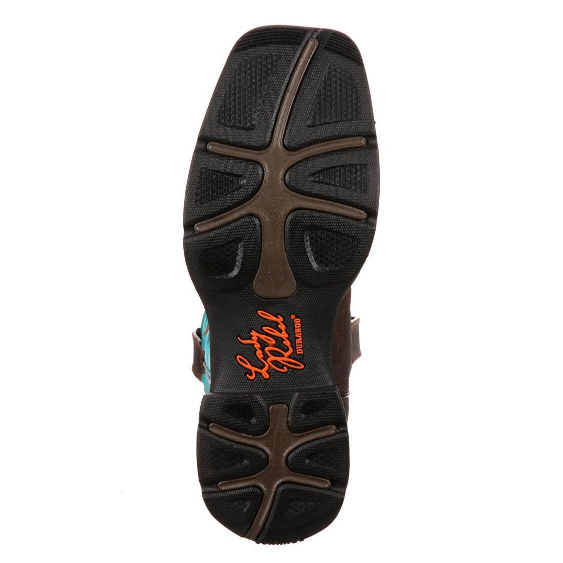 Women’s Lady Rebel Work by Durango Steel Toe Western Boot DWRD022 Sole Image