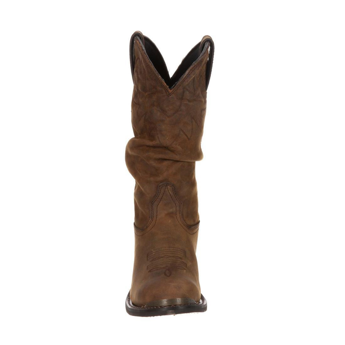 Women’s Durango Distressed Tan Slouch Western Boot RD542 Front Image
