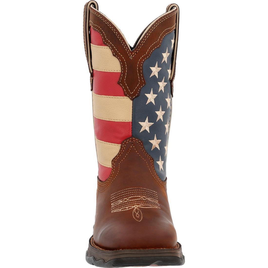 Women’s Lady Rebel by Durango Patriotic Pull-On Western Flag Boot RD4414 Front Image