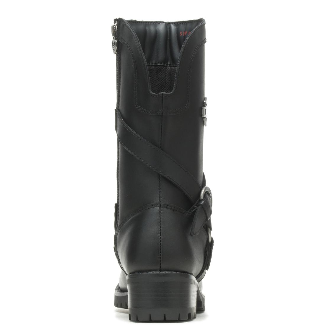 Women's Harley-Davidson Amber Black Leather Harness Ankle Boots