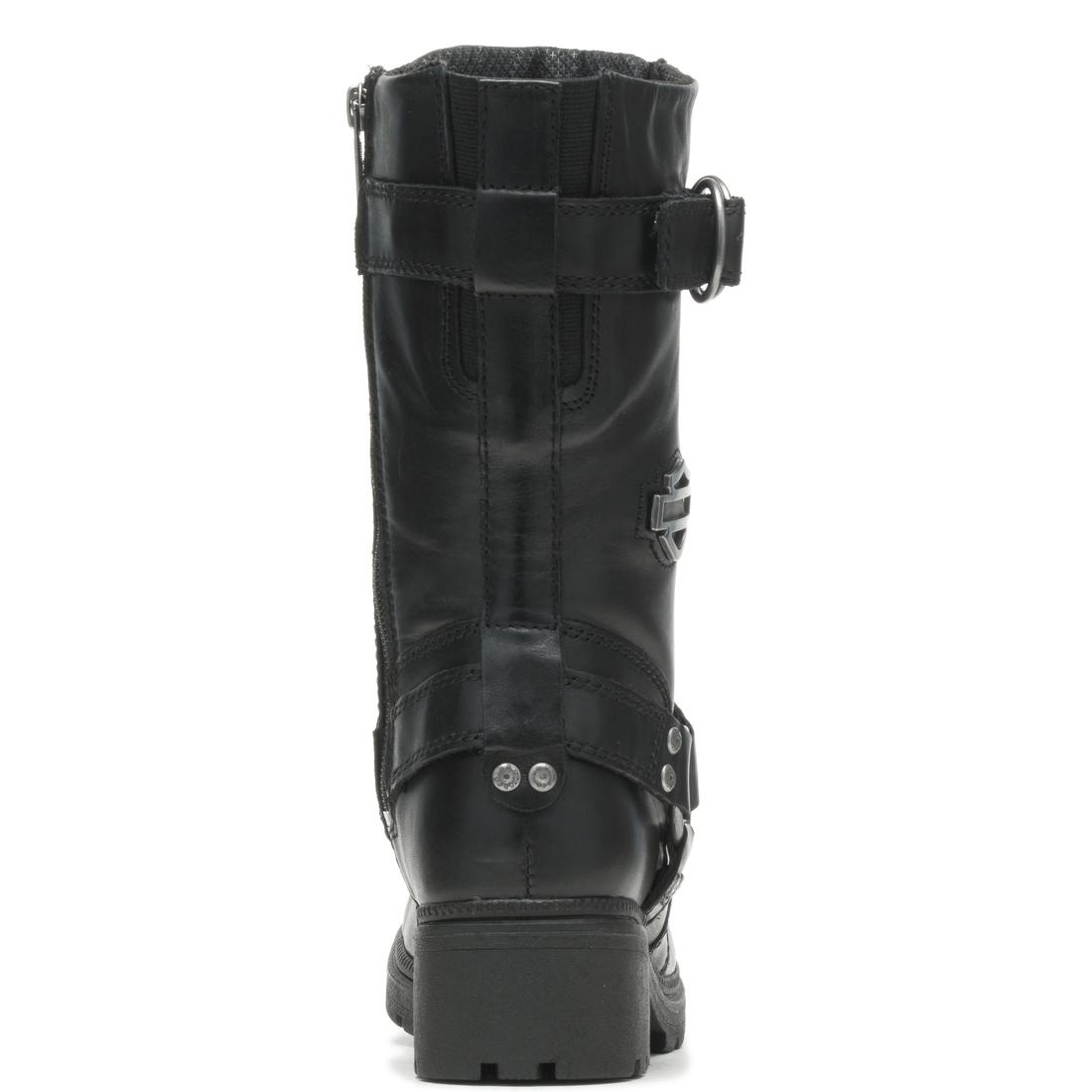 Women's Harley-Davidson Eda Black Lace-Up Boots – Steel Toes