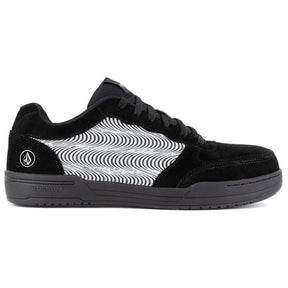 Volcom Women's Hybrid Composite-Toe Wedge Sole Work Shoe Black Grey Profile View