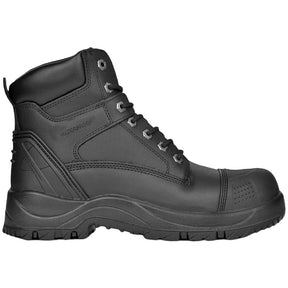 Zanco 6" Composite-Toe Work Boots Waterproof Black Profile View