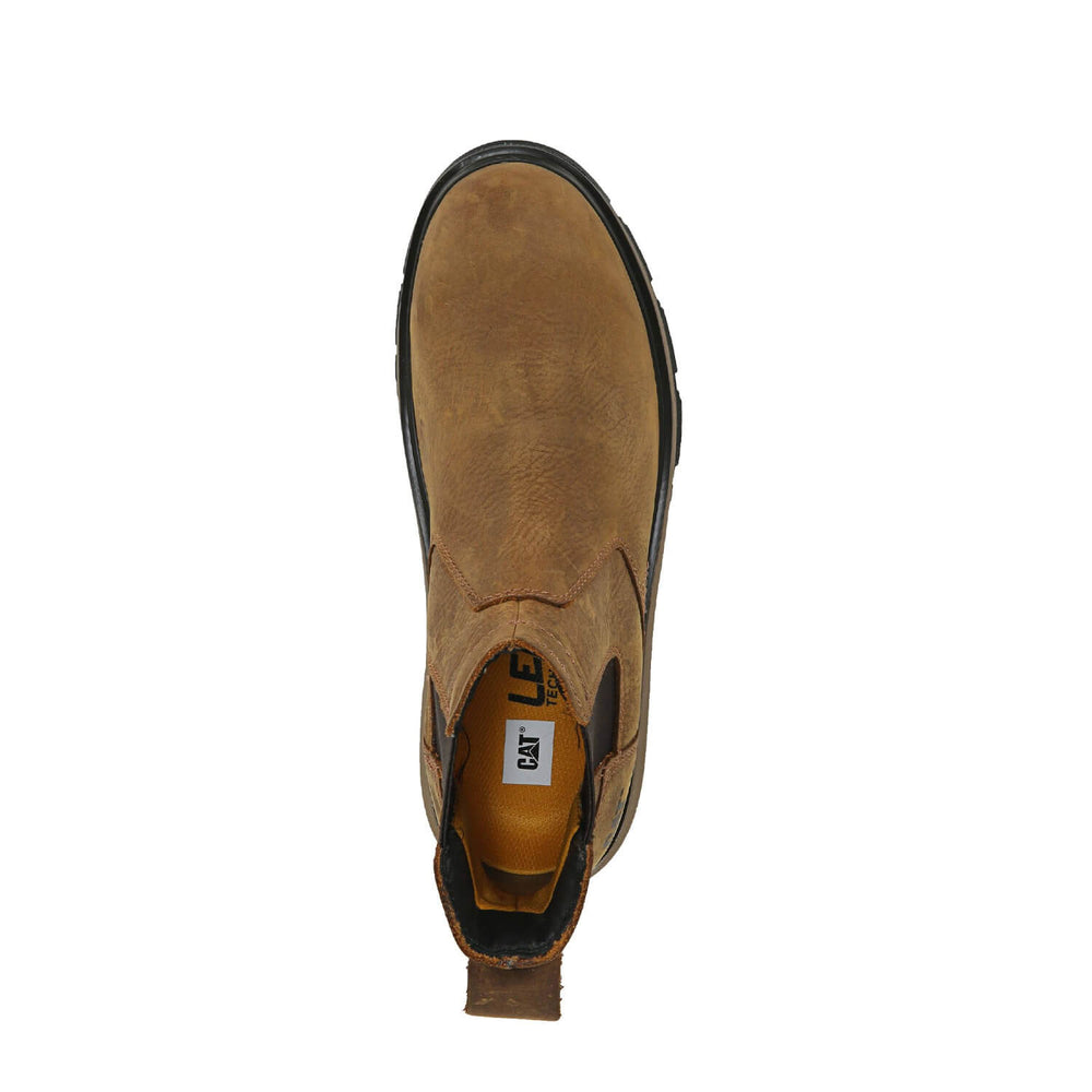 Caterpillar Exposition Alloy-Toe Chelsea Work Boot Brown P91369 Front Image