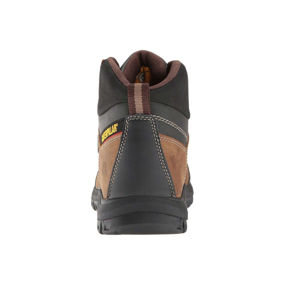 Caterpillar Threshold Soft-Toe Waterproof Boot Brown P74128 Heel Image